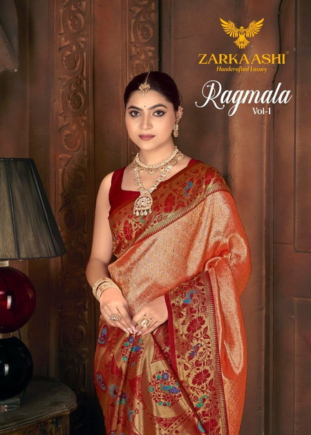 Rangmala Vol 1 By Zarkaashi Banarasi Tissue Wholesale Saree In India 
